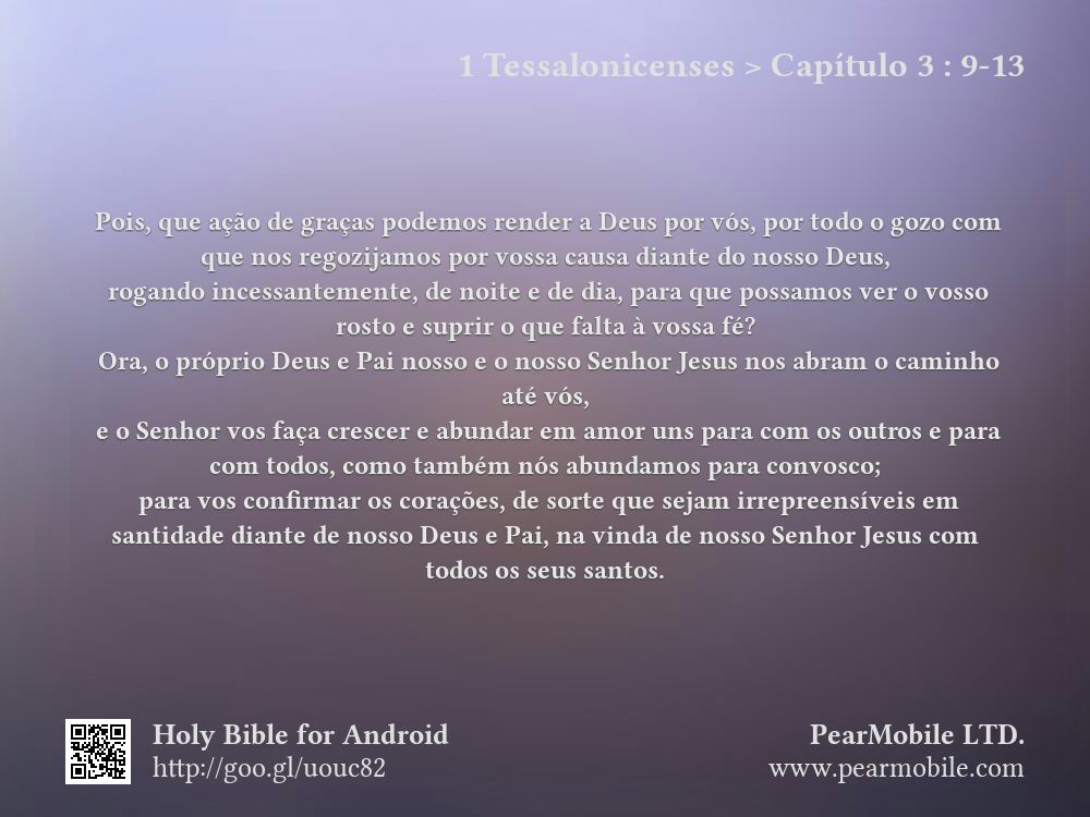 1 Tessalonicenses, Capítulo 3:9-13